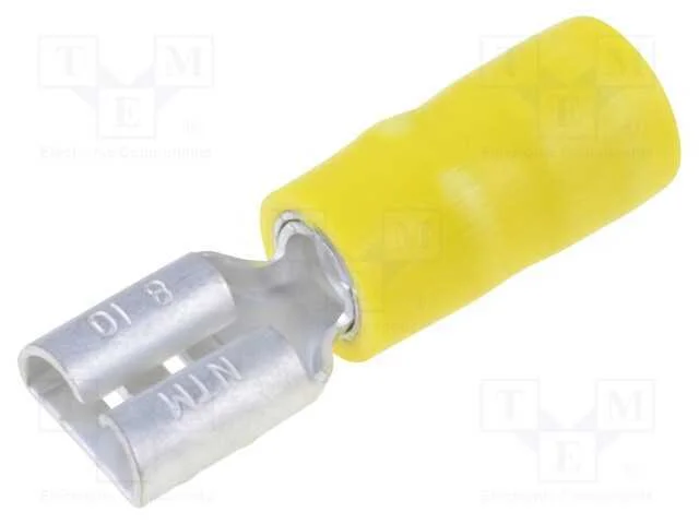 Conetor: plano, 6,3mm, 0,8mm, macho, 3,5mm2, cerr.