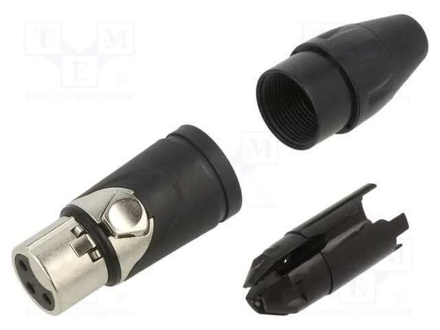 Ficha, Xlr, Fêmea, Pin: 3, Simples, com Cabo, Solda, Estanhado, 133v