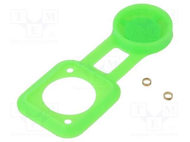 Anilha de Tomadas com Tampa Protetora de Pó, Verde, Norma Xlr
