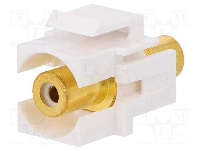 Tomada, Passo: Conector, Fêmea X2, Keystone, Simples, Dourado