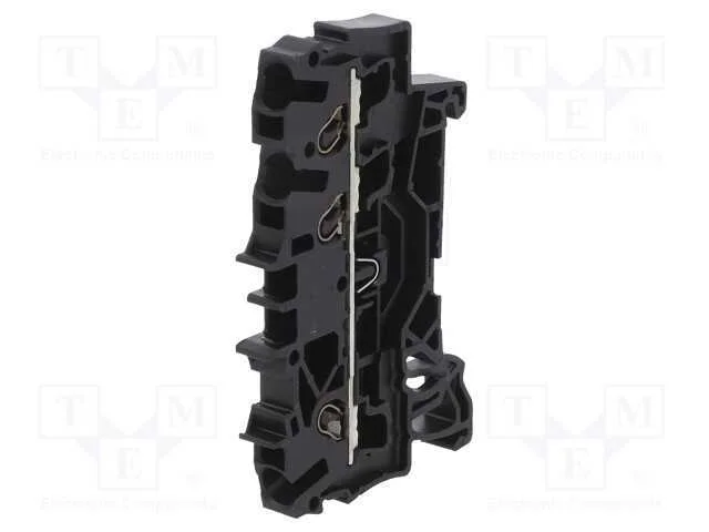 Conector: de Carril, 2002, 2,5mm2, Faixas: 1, Braçadeiras: 3, Preta