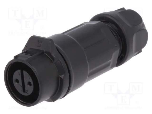 Conector: Redondos, Ficha, Tamanho 12, 02, Fêmea,.