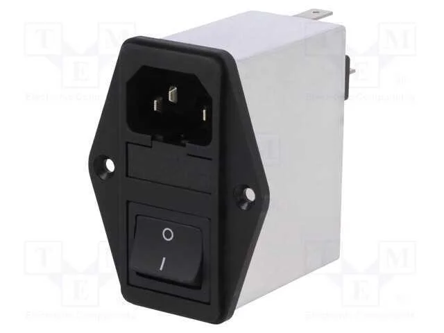 Conector: de alimentação, tomada, macho, 10A, 250.