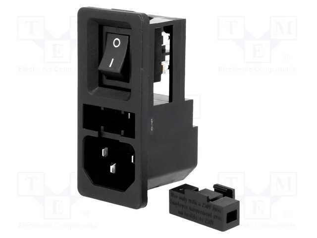 Conector: de alimentação, tomada, macho, 10A, 250.