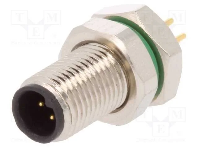 Conector: M5, Tomada, Macho, Tht, para Painel,Porca da Frente