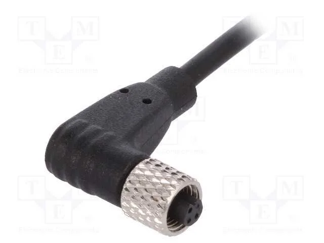 Conector: M5, Ficha, Fêmea, Fios, Pin: 3, 1a, Angulares, Ip67, 60v