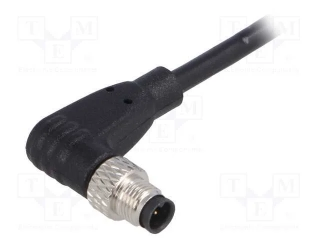 Conector: M5, Ficha, Macho, Fios, Pin: 4, 1a, Angulares, Ip67, 60v