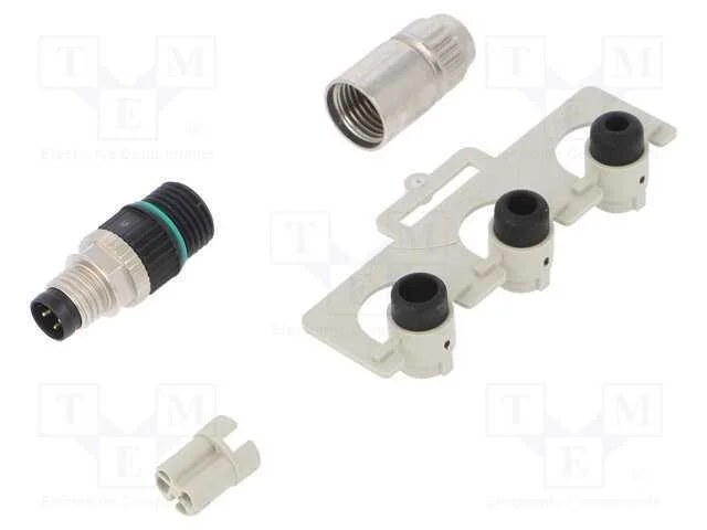 Conector: M8, Macho, Pin: 3, Simples, com Cabo, Ficha, 4a, Ip65,Ip67