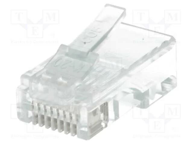 Ficha, RJ45, PIN: 8, não blindados, dourado, Sist.