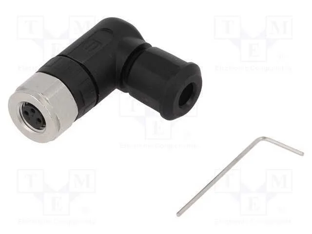 Conector: M8, Fêmea, Pin: 3, Angulares 90, com Cabo, Ficha, 4a, Ip67