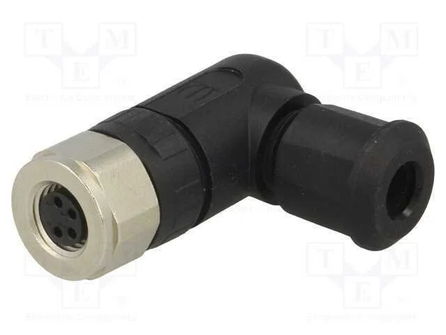 Conector: M8, Fêmea, Pin: 4, Angulares 90, com Cabo, Ficha, 4a, Ip67