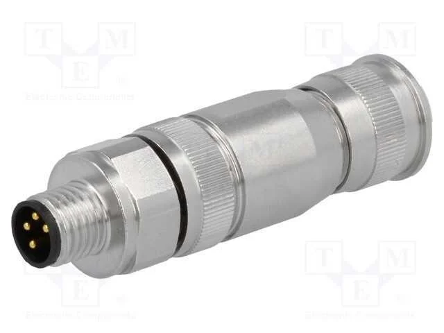 Conector: M8, Macho, Pin: 4, Simples, Blindadas, com Cabo, Ficha