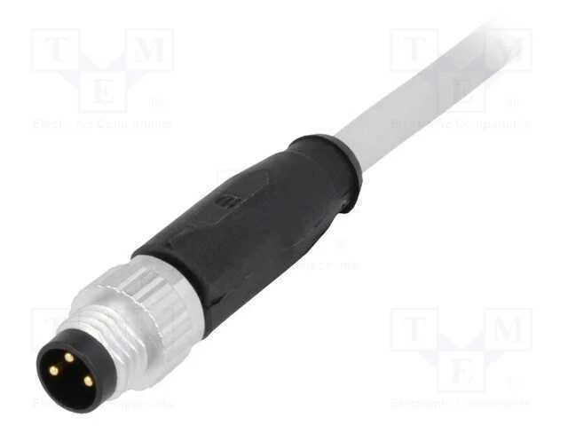 Conector: M8, macho, PIN: 3, simples, com cabo, f.