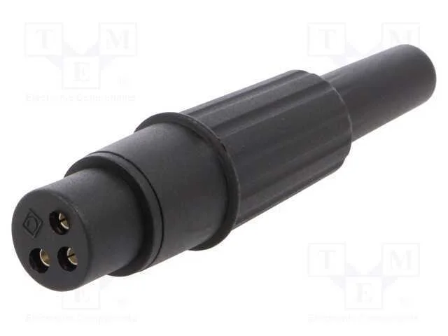Ficha, Xlr, Fêmea, Pin: 3, Simples, com Cabo, Solda, Prateado, Preta