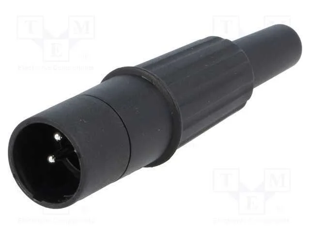 Ficha, Xlr, Macho, Pin: 3, Simples, com Cabo, Solda, Prateado, Preta