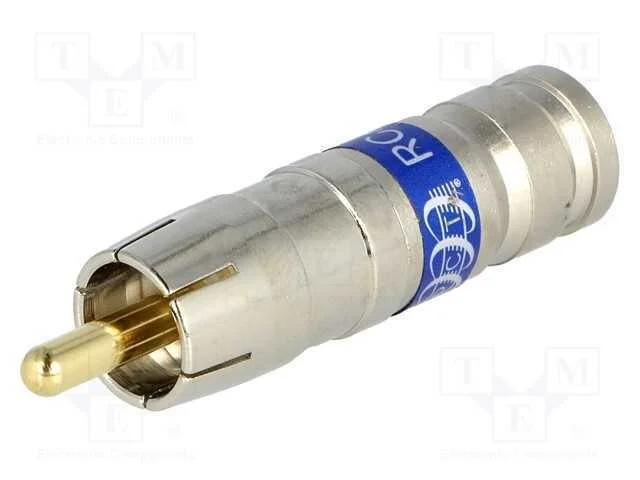 Ficha, Rca, Macho, Compressivo, Cabo: Rg6, 75o, 3ghz