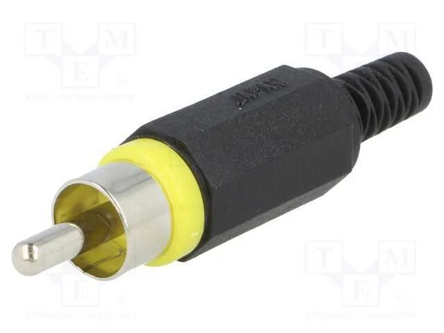 Ficha, Rca, Macho, com o Anel Protetor, Simples, Solda, Niquelado
