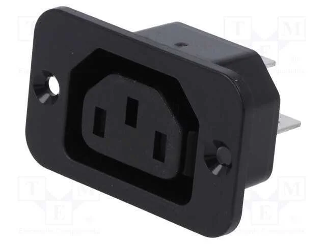 Conector: de alimentação, tomada, fêmea, 10A, 250.