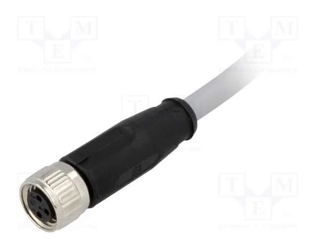 Conector: M8, Fêmea, Pin: 3, Simples, com Cabo, Ficha, 2m, Pvc