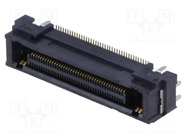 Conector: Placa-Placa, Fêmea, Pin: 80, 0,5mm, H: 6,8mm, Fx23, Dourado
