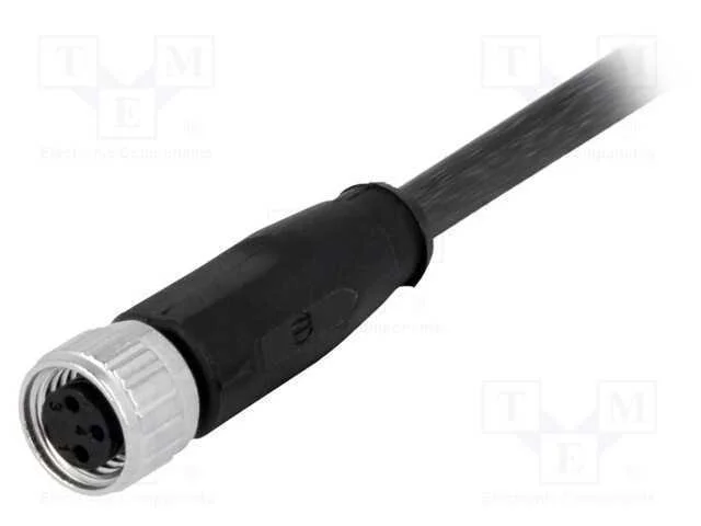 Conector: M8, fêmea, PIN: 3, simples, com cabo, f.