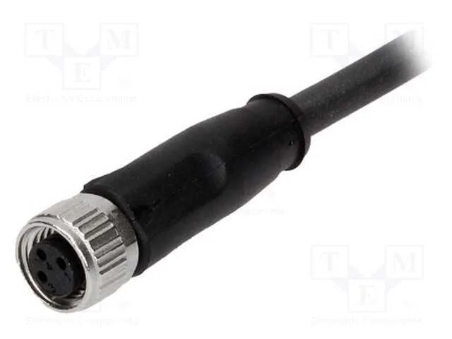 Conector: M8, Fêmea, Pin: 3, Simples, com Cabo, Ficha, 2m
