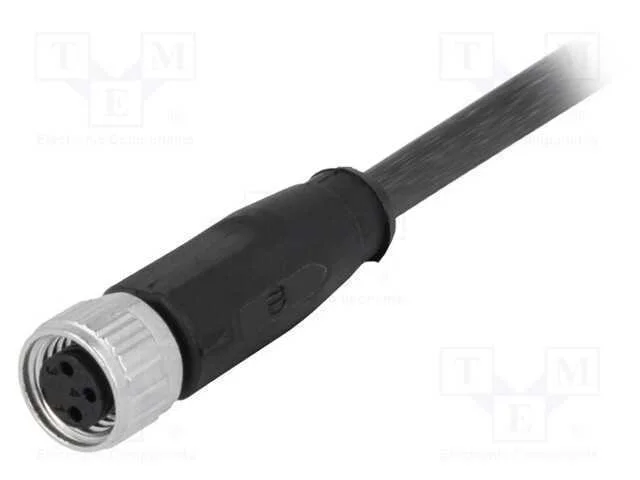 Conector: M8, Fêmea, Pin: 3, Simples, com Cabo, Ficha, 5m