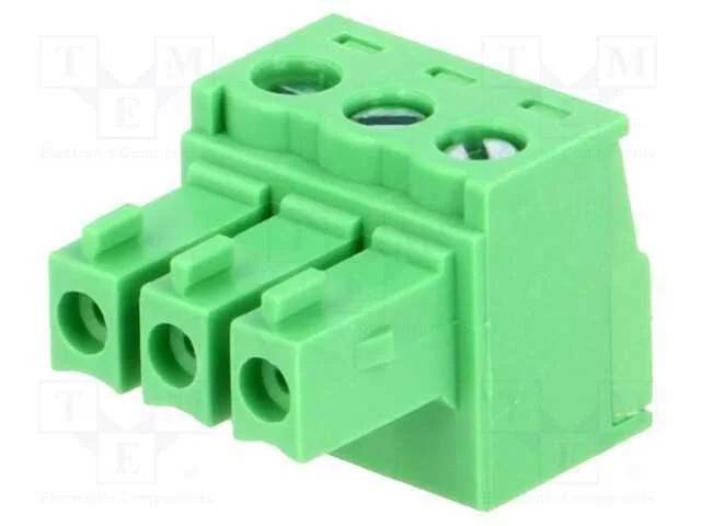 Bloco terminal separável, 3,81mm, faixas: 3, simp.