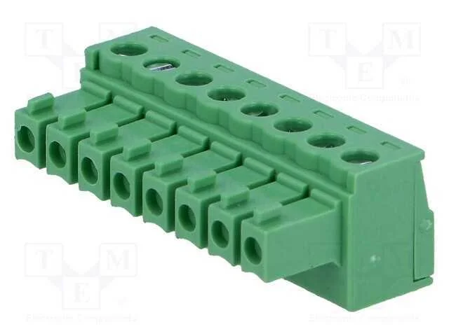 Bloco terminal separável, 3,81mm, faixas: 8, simp.