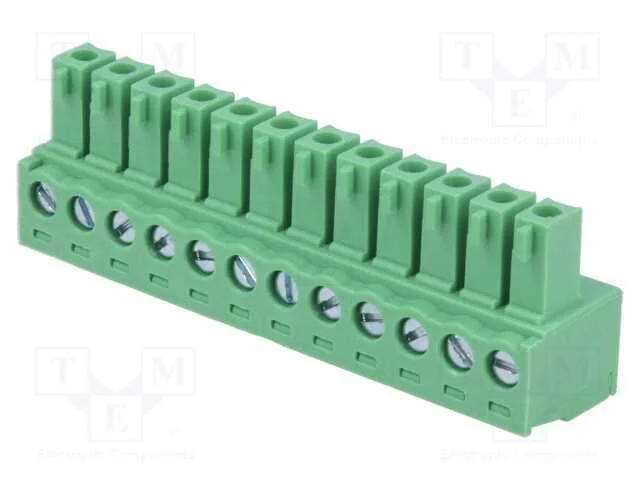 Bloco terminal separável, 3,81mm, faixas: 12, sim.