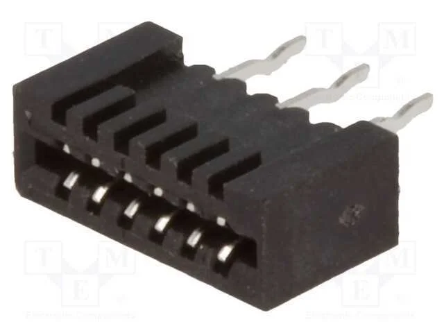 Conector: FFC/FPC, simples, PIN: 6, Non-ZIF, THT,.