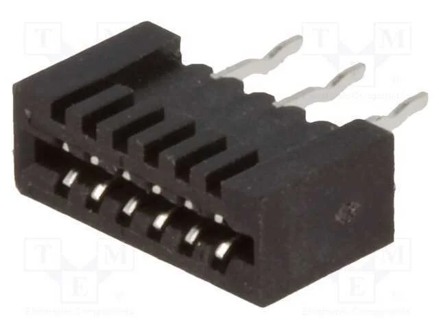 Conector: FFC/FPC, simples, PIN: 6, Non-ZIF, THT,.