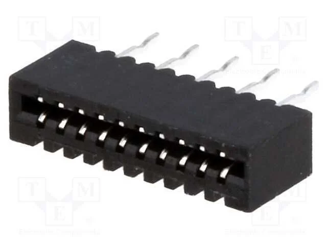 Conector: FFC/FPC, simples, PIN: 10, Non-ZIF, THT.