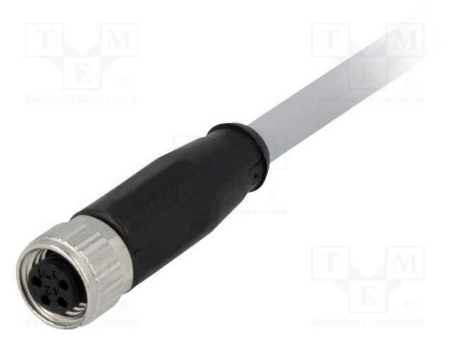 Conector: M8, fêmea, PIN: 4, simples, com cabo, f.