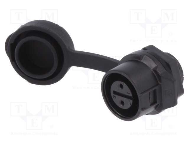 Conector: Redondos, Tomada, Tamanho 12, 02, Fêmea, Pin: 2, Ao Trinco