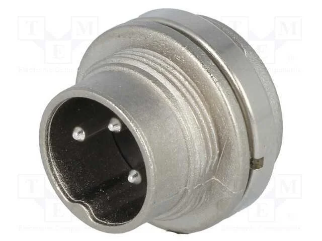 Conector: M16, tomada, macho, solda, para painel,.