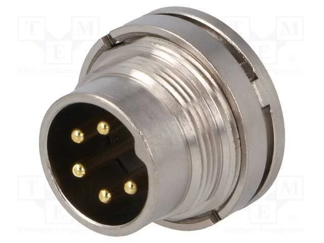 Conector: M16, tomada, macho, solda, para painel,.