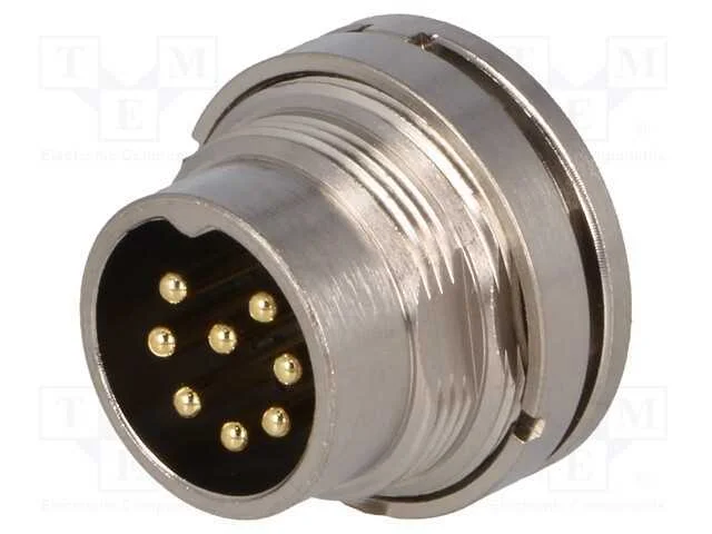 Conector: M16, tomada, macho, solda, para painel,.