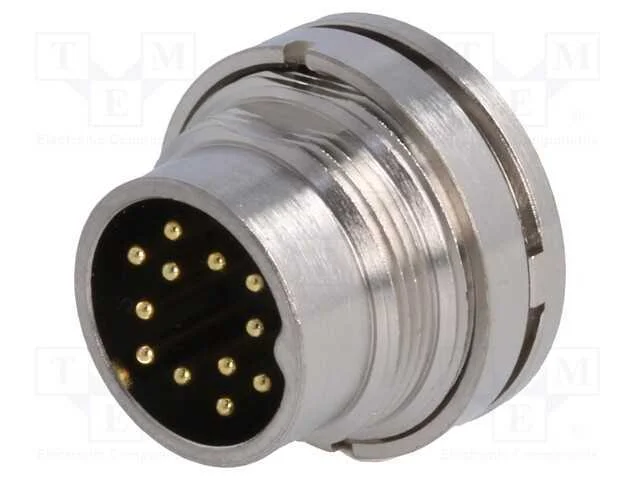Conector: M16, tomada, macho, solda, para painel,.