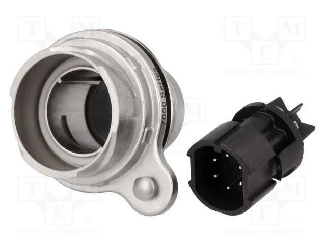 Conector: redondos, tomada, macho, PIN: 6, Buccan.