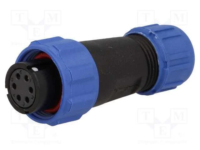 Ficha, SP13, fêmea, PIN: 6, IP68, 4÷6,5mm, 5A, so.