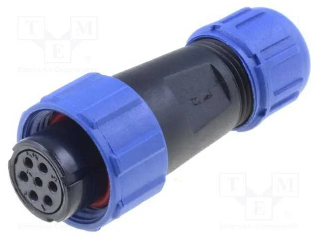 Ficha, Sp13, F&ecirc;mea, Pin: 7, Ip68, 4&divide;6,5mm, 5a, Solda, com Cabo, 125v