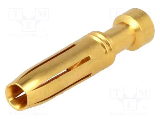 Contacto, fêmea, liga em cobre, dourado, 1,5mm2, .