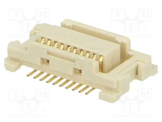 Conector: Placa-Placa, Macho, Pin: 20, 0,5mm, H: 3mm, Dourado, Smt