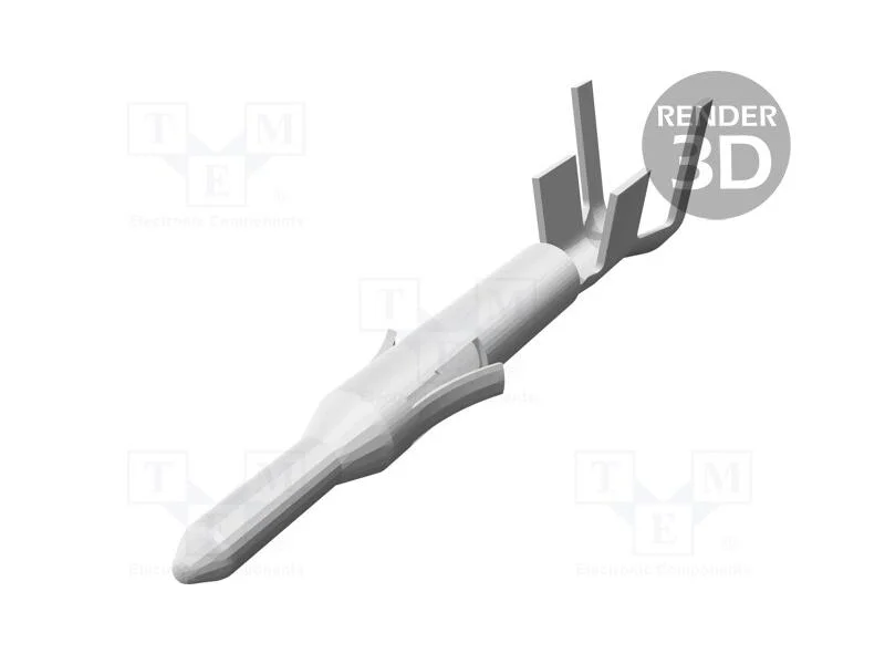 Contacto, Macho, Lat&atilde;o, Estanhado, 0,3&divide;0,8mm2, 22awg&divide;18awg, Cerrar