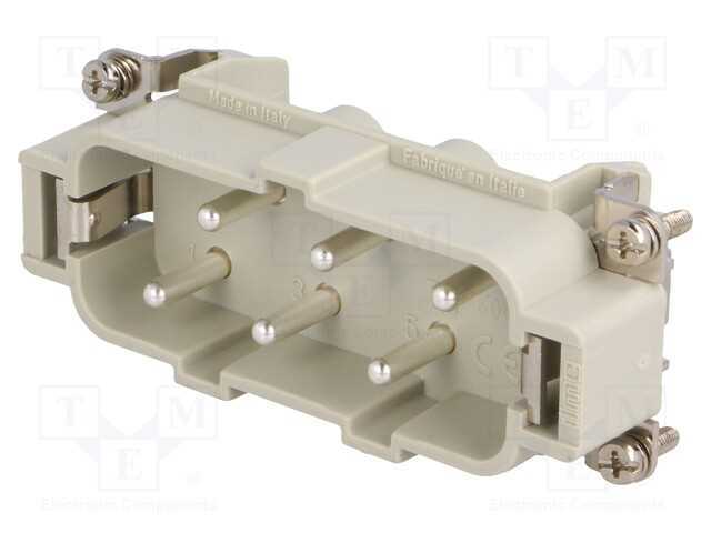 Conector: HDC, macho, CP, PIN: 6, tamanho 77.27, .