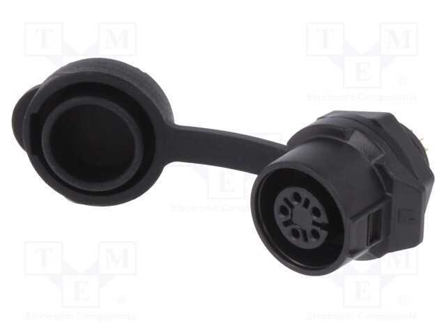 Conector: Redondos, Tomada, Tamanho 12, 02, Fêmea, Pin: 5, Ao Trinco