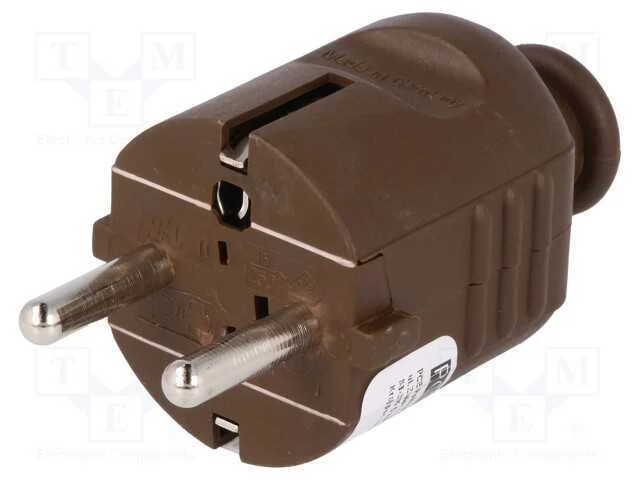 Conector: de alimentação, macho, ficha, 2P+PE, 23.