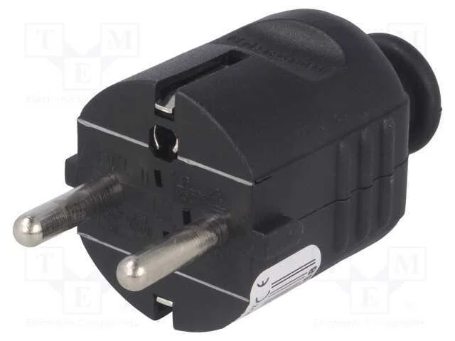 Conector: de alimentação, macho, ficha, 2P+PE, 23.