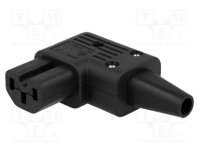 Conector: de alimentação, ficha, fêmea, 10A, 250V.